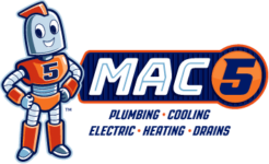 mac 5 logo with robot