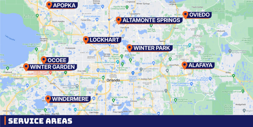 Orlando Service Areas Map