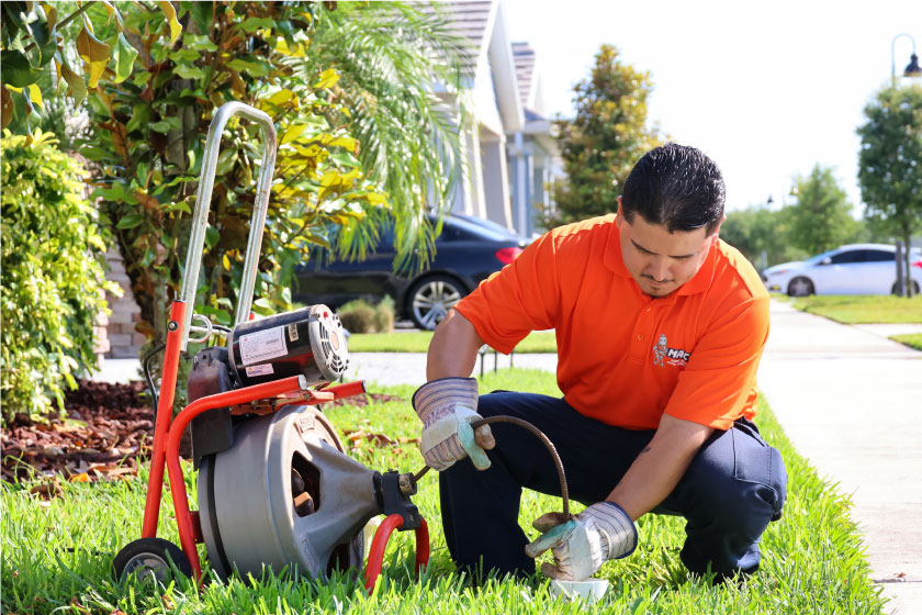hydro jetting a sewer line